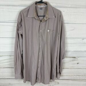 Cinch Men's Casual Button Down Shirt - Taupe